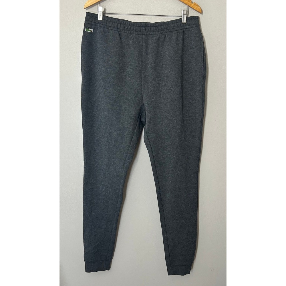 Lacoste Sport Jogger Sweatpants Mens 3XL Gray Cotton Blend Logo Tapered